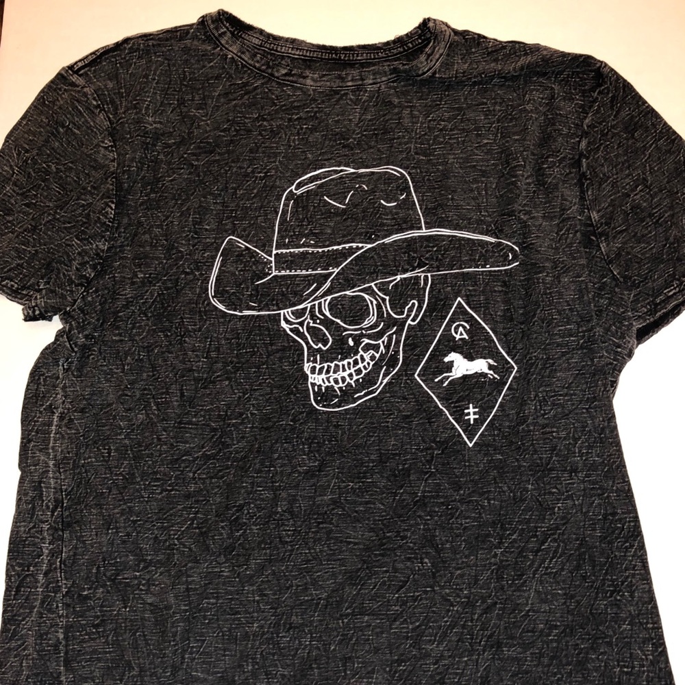 Decree Rockabilly Cowboy Skull Shirt